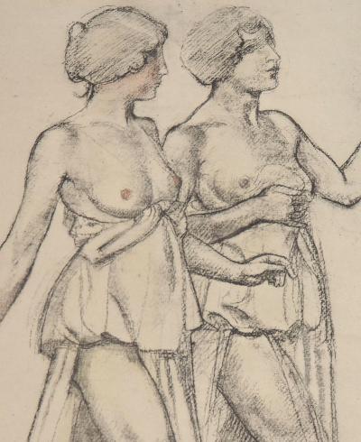 Maurice DENIS : Deux nus marchant - Lithographie originale dédicacée 2