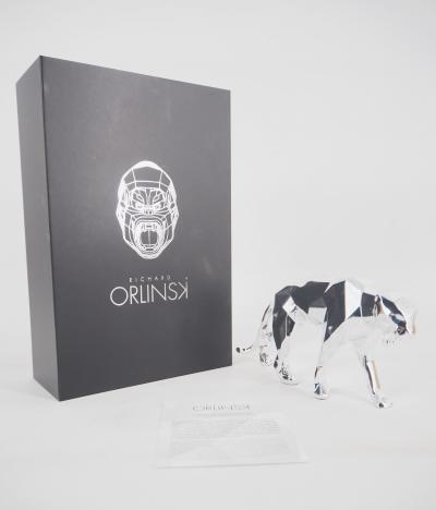 Richard ORLINSKI : Panther Spirit (silver edition) - Sculpture originale 2