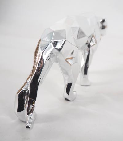 Richard ORLINSKI : Panther Spirit (silver edition) - Sculpture originale 2