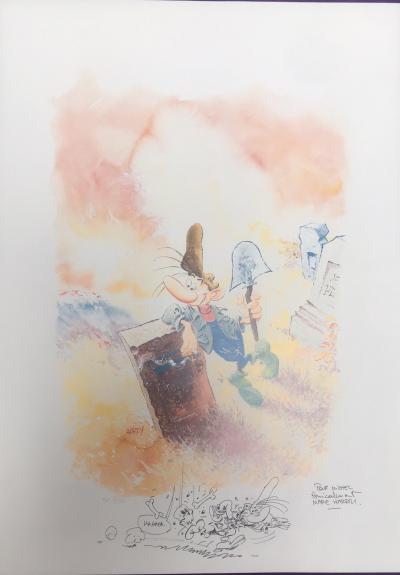 Marc Hardy - Pierre Tombal - Affiche numérotée avec dessin 2