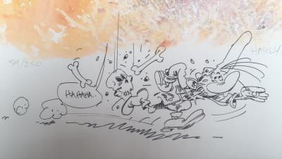 Marc Hardy - Pierre Tombal - Affiche numérotée avec dessin 2