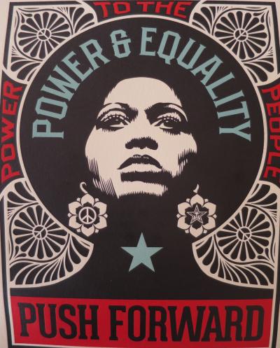 Shepard FAIREY (Obey) - Push Forward, 2021- Impression typographique 2
