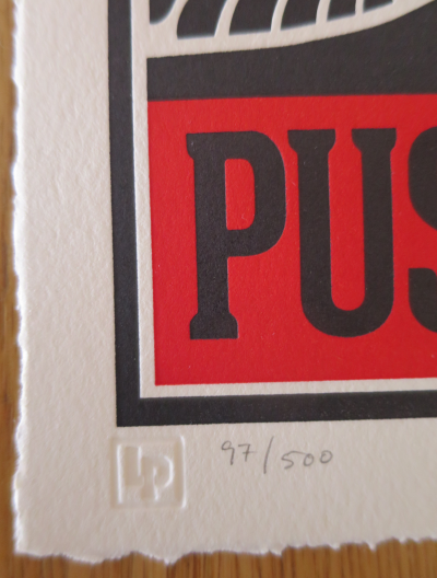 Shepard FAIREY (Obey) - Push Forward, 2021- Impression typographique 2
