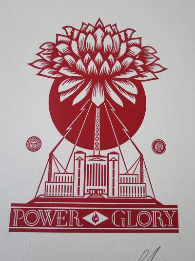Shepard FAIREY (Obey) - Power Glory 2016 - Impression typographique signée 2