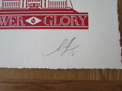 Shepard FAIREY (Obey) - Power Glory 2016 - Impression typographique signée 2