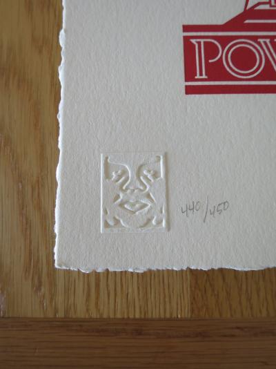 Shepard FAIREY (Obey) - Power Glory 2016 - Impression typographique signée 2