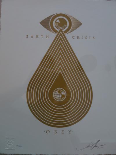 Shepard FAIREY (Obey) - Earth Crisis, 2015 - Impression typographique signée 2