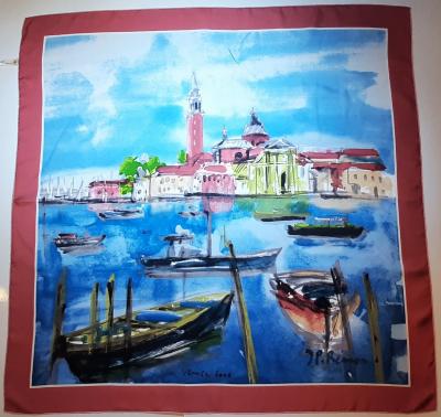 Jean Pierre REMON (d’après) - Venise - Foulard en soie 2