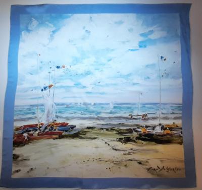 Georges YOLDJOGLOU (d’après) - Bord de Mer - Foulard en soie 2