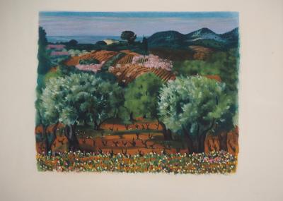 Moïse KISLING (d’après) - Var, paysage de Sanary - Lithographie 2