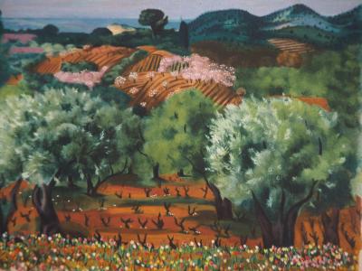 Moïse KISLING (d’après) - Var, paysage de Sanary - Lithographie 2