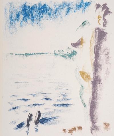 André MASSON : Lac de Garde, Venise - Lithographie originale signée 2