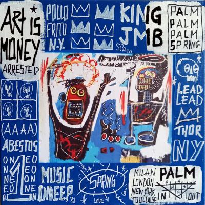SPACO - PALM SPRING Basquiat, 2023 - Technique mixte sur toile 2