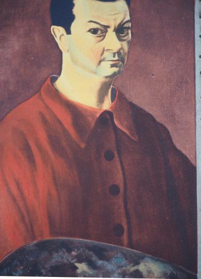 Moïse KISLING : Autoportrait à la palette, 1944 - Lithographie 2