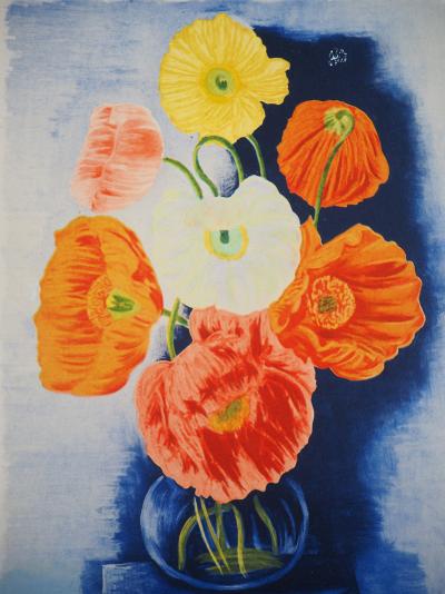 Moïse KISLING : Bouquet de pavots - Lithographie originale 2