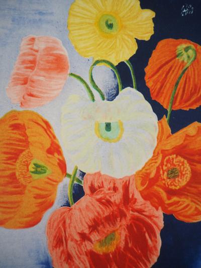 Moïse KISLING : Bouquet de pavots - Lithographie originale 2