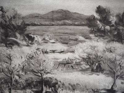 Moïse KISLING : Paysage provençal - Gravure Originale 2