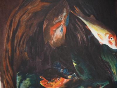 Moïse KISLING : Le panier de poissons - Lithographie originale 2