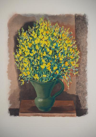 Moïse KISLING : Bouquet de fleurs des champs jaunes - Lithographie 2