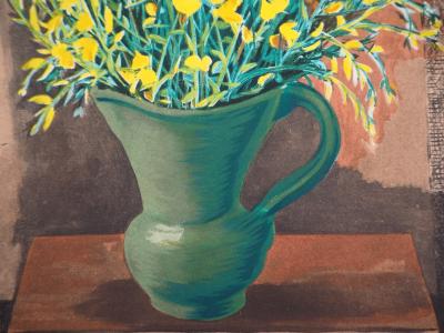 Moïse KISLING : Bouquet de fleurs des champs jaunes - Lithographie 2