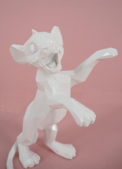 Richard ORLINSKI : Simba blanc (limited edition) - Sculpture originale 2