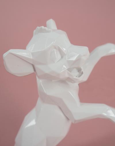 Richard ORLINSKI : Simba blanc (limited edition) - Sculpture originale 2