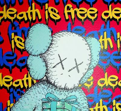 Death NYC - Kaws with a present - Sérigraphie originale signée 2