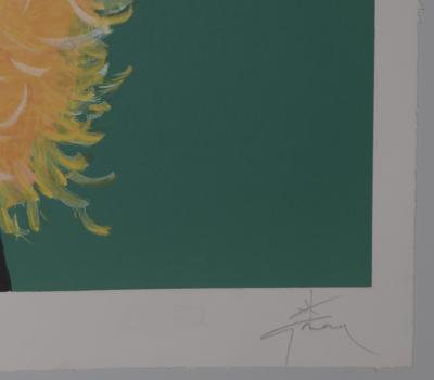 René GRUAU - La femme en jaune, 1990 - Original signed lithograph 2