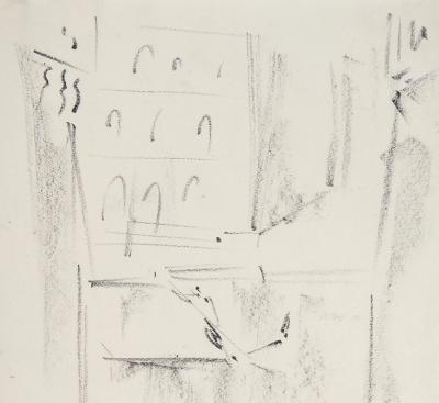 André MASSON : Venise, Gondoliers sur les canaux - Dessin original signé 2