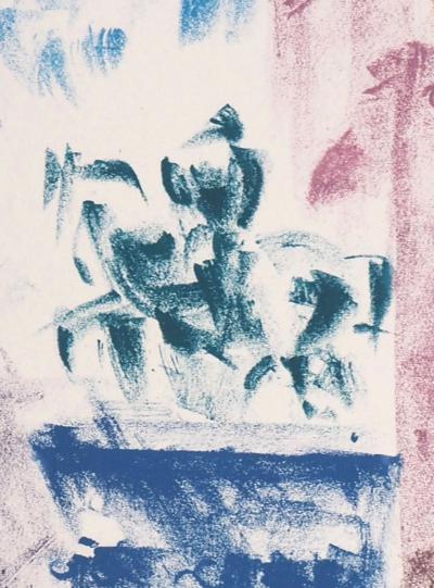André MASSON : Statue Colleoni, le matin, Venise - Lithographie originale signée 2