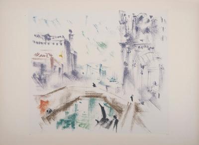 André MASSON : Un matin à Venise - Lithographie originale signée 2