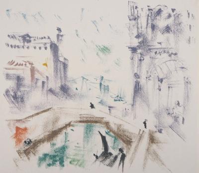 André MASSON : Un matin à Venise - Lithographie originale signée 2