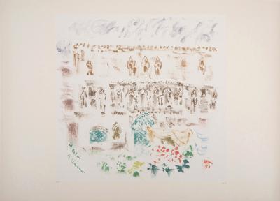 André MASSON : Le palais de Cimarosa, Venise - Lithographie originale signée 2