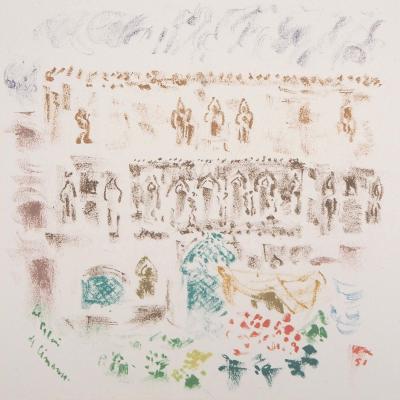André MASSON : Le palais de Cimarosa, Venise - Lithographie originale signée 2