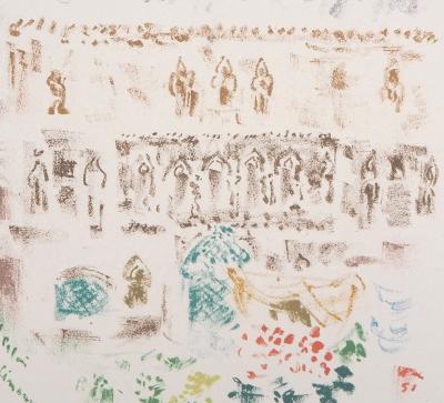 André MASSON : Le palais de Cimarosa, Venise - Lithographie originale signée 2