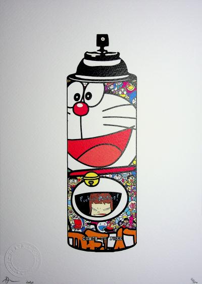 Death NYC - Doraemon in a bomb - Sérigraphie originale signée 2