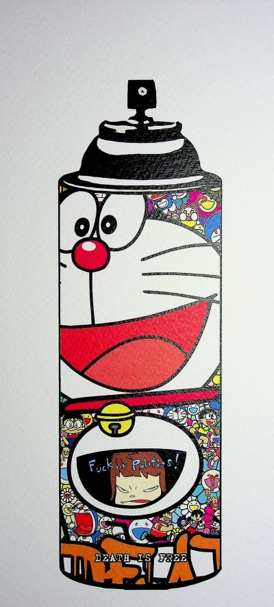 Death NYC - Doraemon in a bomb - Sérigraphie originale signée 2