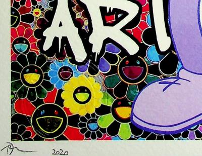 Death NYC - Murakami  X Kaws X Nara  - Sérigraphie originale signée 2