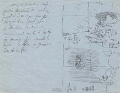 Raoul DUFY - Dessin et manuscrit autographe 2