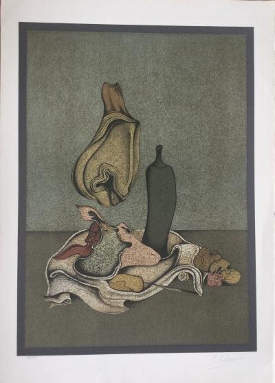 Mikhaïl CHEMIAKINE - Le ventre de Paris , 1976 - Lithographie originale signée 2