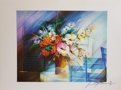 Raymond POULET - Bouquet - Lithographie originale signée au crayon 2