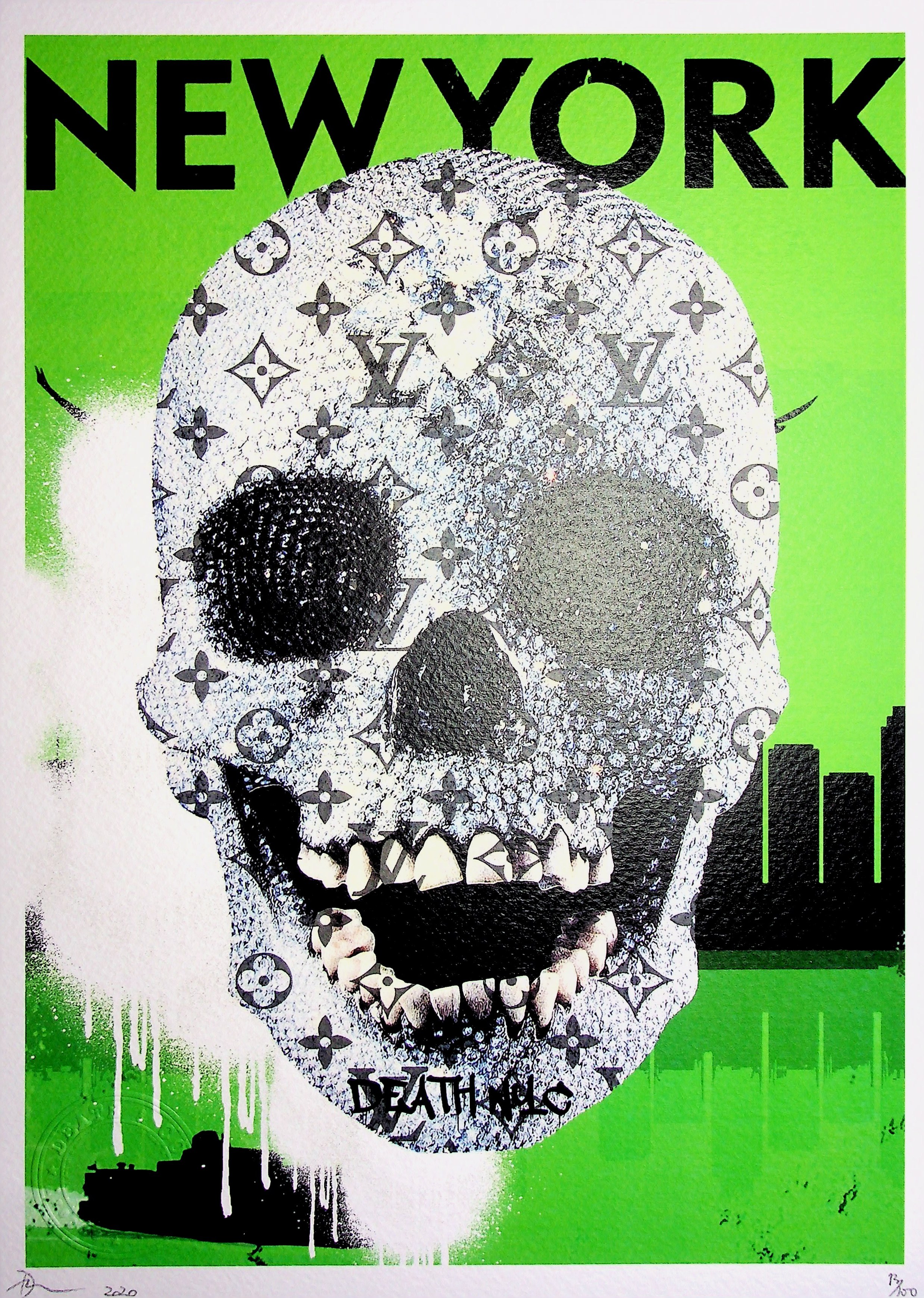 Death NYC - Skull X Louis Vuitton - Original signed screenprint - Street  Art - Plazzart