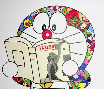 Death NYC - Doraemon read - Sérigraphie originale signée 2