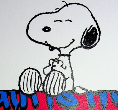 Death NYC - Snoopy on his roof - Sérigraphie originale signée 2