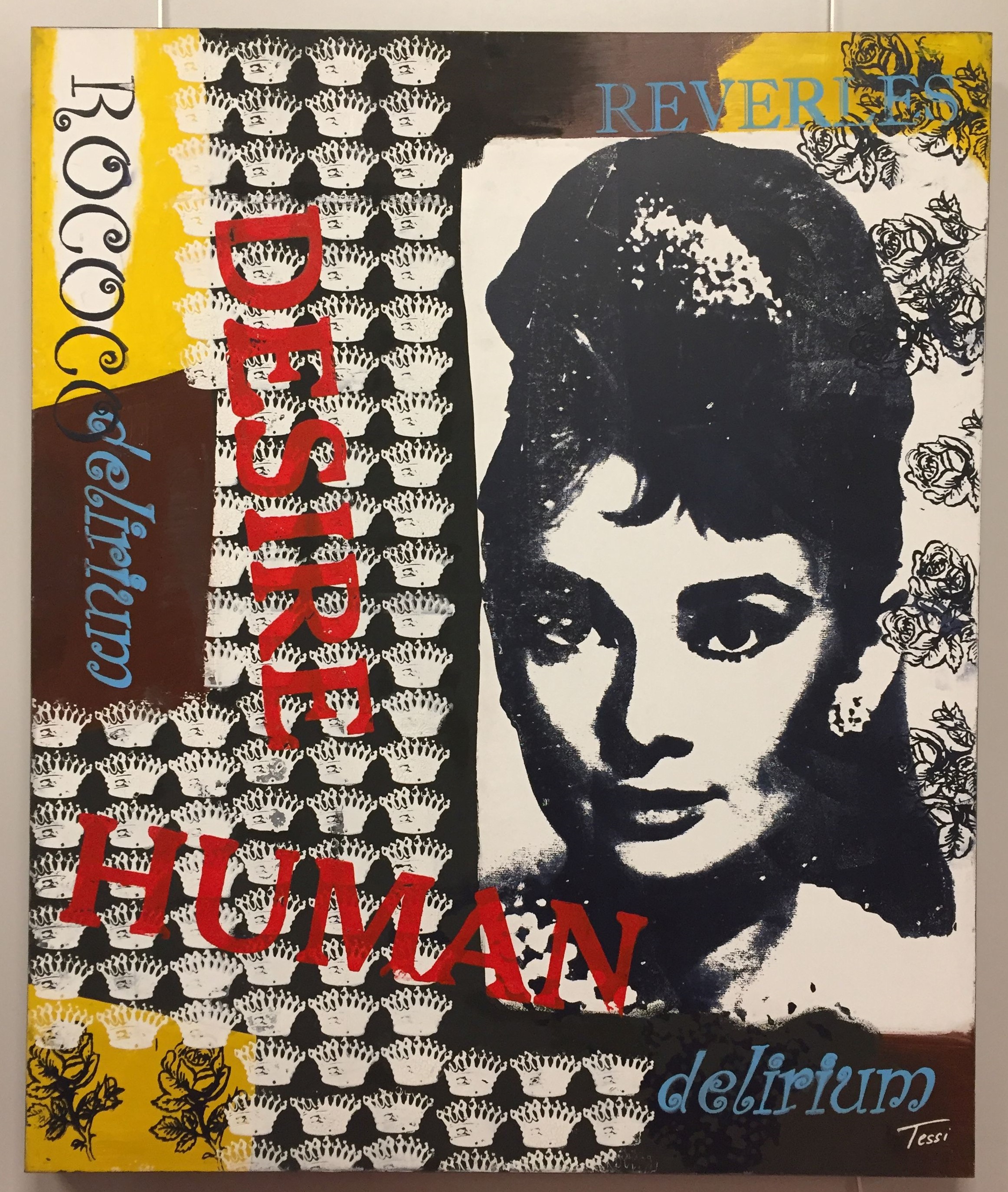 Tessi - Audrey Hepburn - Mixed media on canvas - Revelations - Plazzart