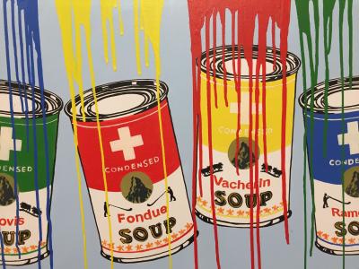 Tessi  - Swiss Soups - Technique mixte sur toile 2