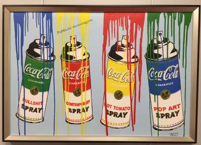 Tessi  - Coca Cola Spray - Technique mixte sur toile 2