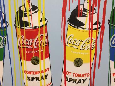Tessi  - Coca Cola Spray - Technique mixte sur toile 2