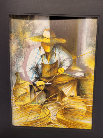 Raymond POULET - Les Vieux métiers : le vannier, 1975 -  Lithographie originale signée au crayon 2