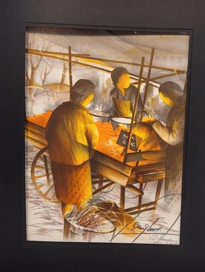 Raymond POULET - Les Vieux Métiers - Le Marchand des quatre saisons, 1975 - Lithographie originale signée 2